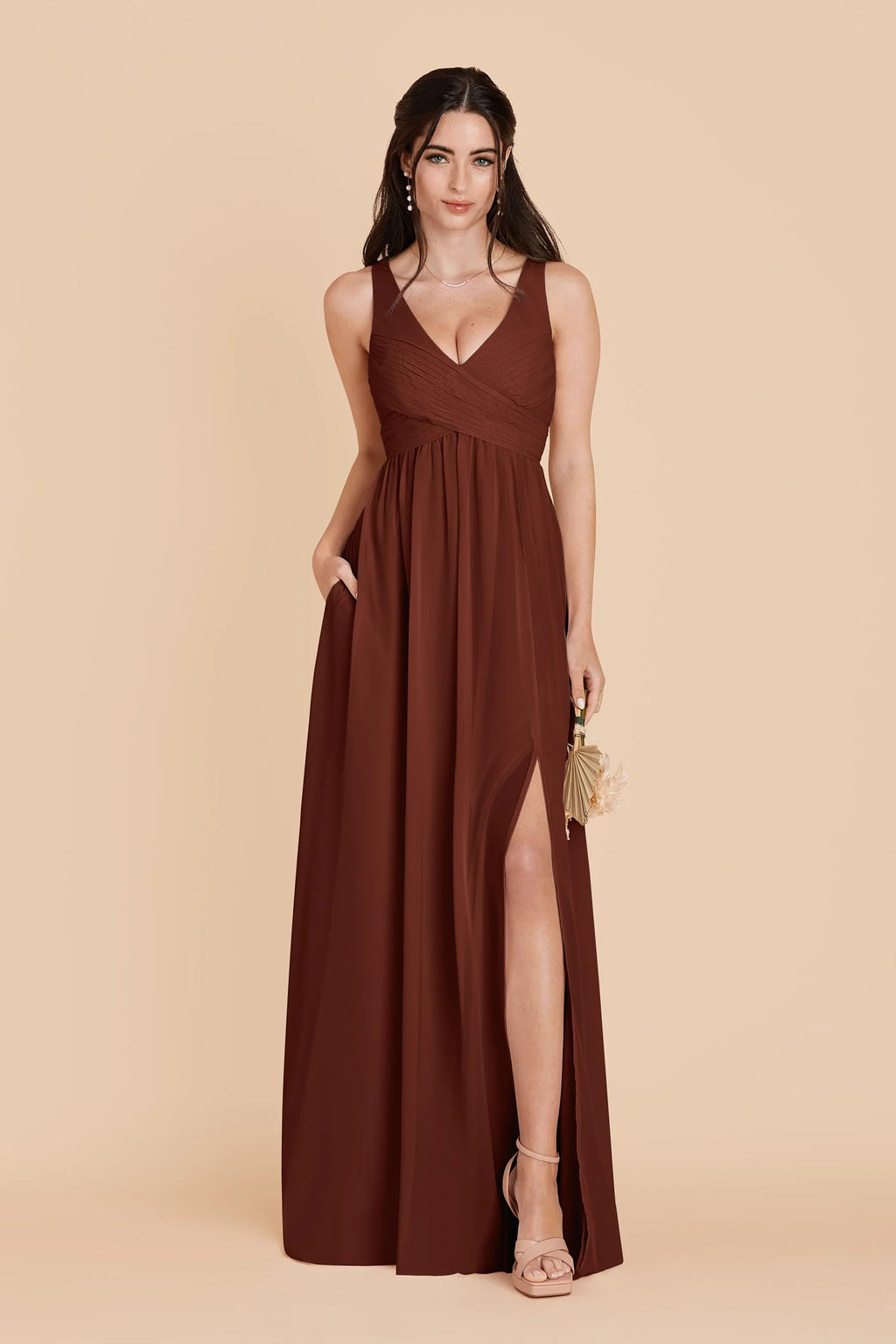 Annelise Cognac alternate view 2 bridesmaid dress