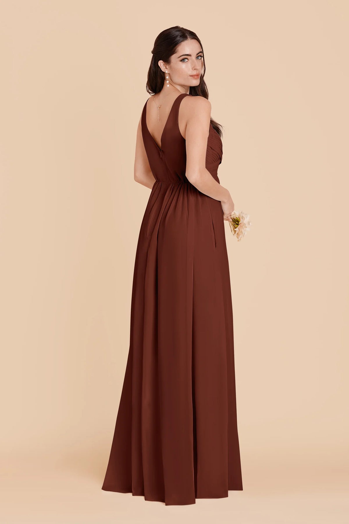 Annelise Cognac alternate view 3 bridesmaid dress