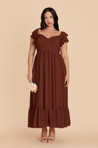 Talia Cognac alternate view 1 bridesmaid dress