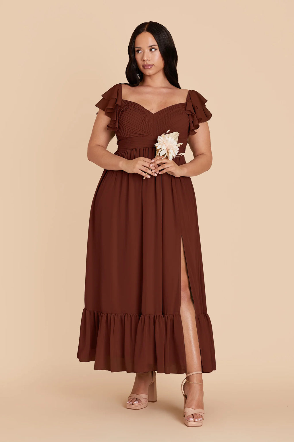Talia Cognac alternate view 5 bridesmaid dress