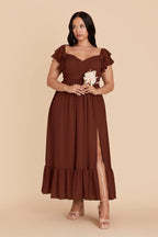 Talia Cognac alternate view 5 bridesmaid dress