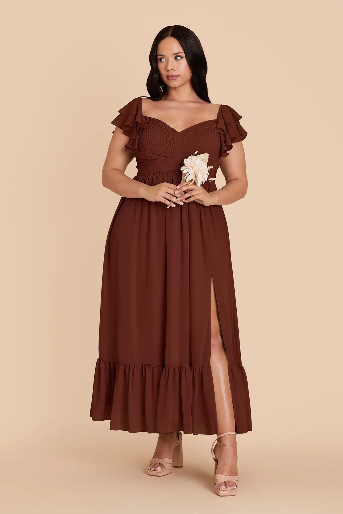 Talia Cognac alternate view 5 bridesmaid dress