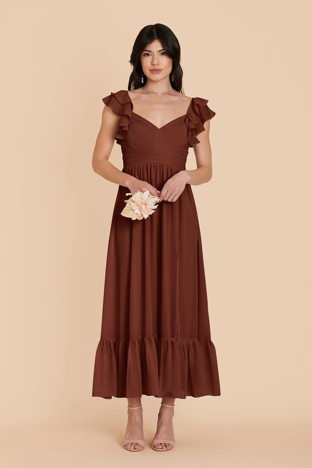 Talia Cognac alternate view 2 bridesmaid dress