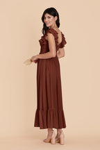 Talia Cognac alternate view 3 bridesmaid dress