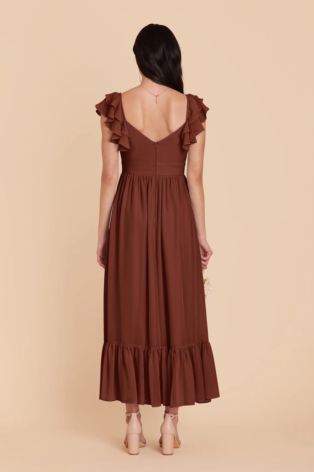 Talia Cognac alternate view 4 bridesmaid dress