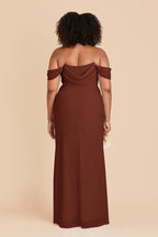 Odessa Cognac back view bridesmaid dress