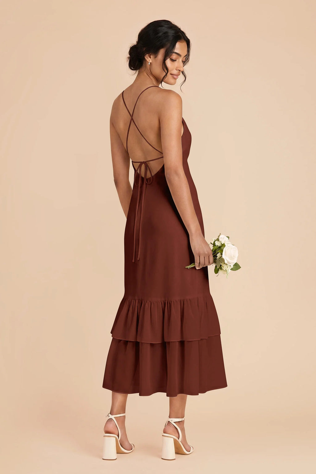 Liora Cognac alternate view 2 bridesmaid dress