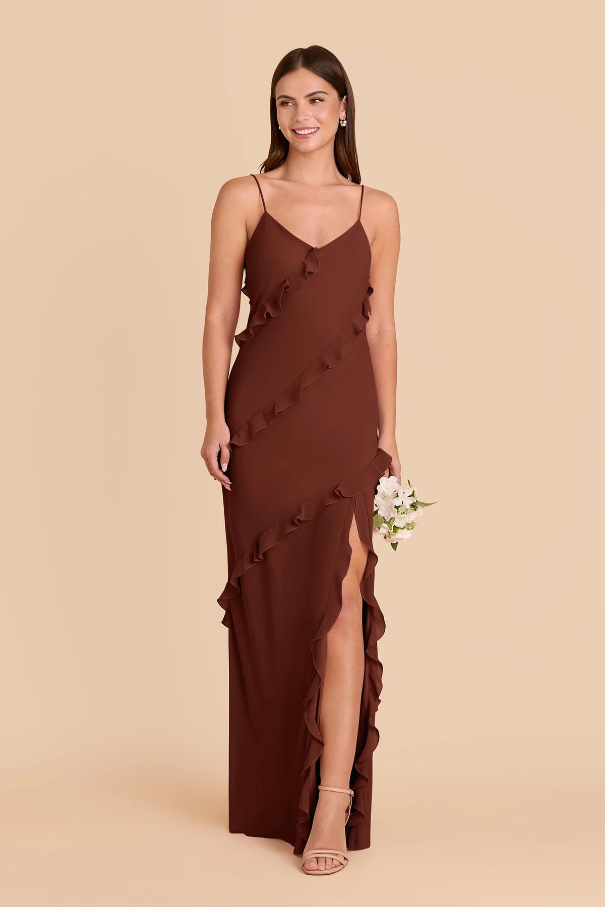 Vivienne Cognac alternate view 2 bridesmaid dress