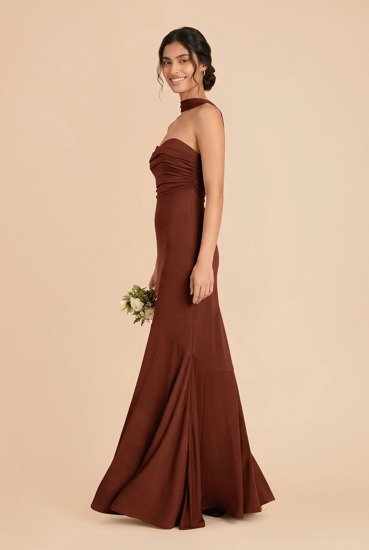 Sienna Cognac alternate view 2 bridesmaid dress