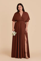Evelina Cognac alternate view 1 bridesmaid dress