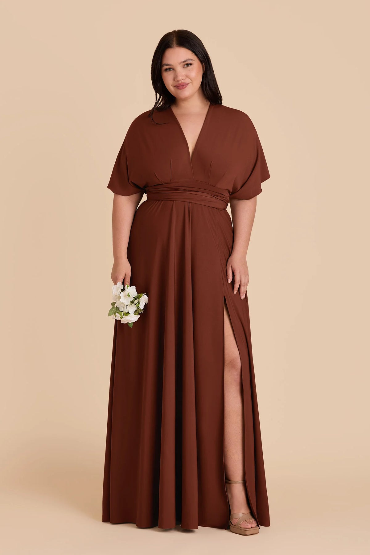 Evelina Cognac alternate view 1 bridesmaid dress