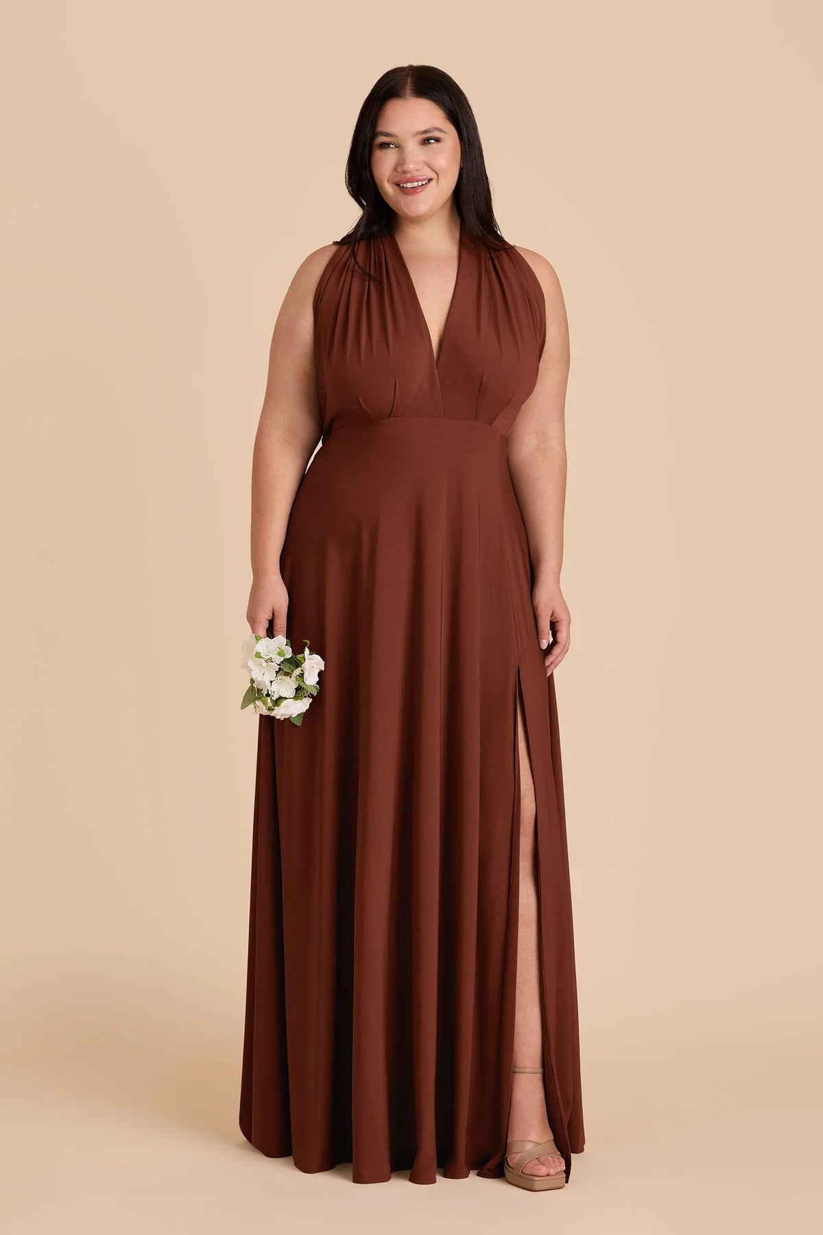 Evelina Cognac alternate view 6 bridesmaid dress