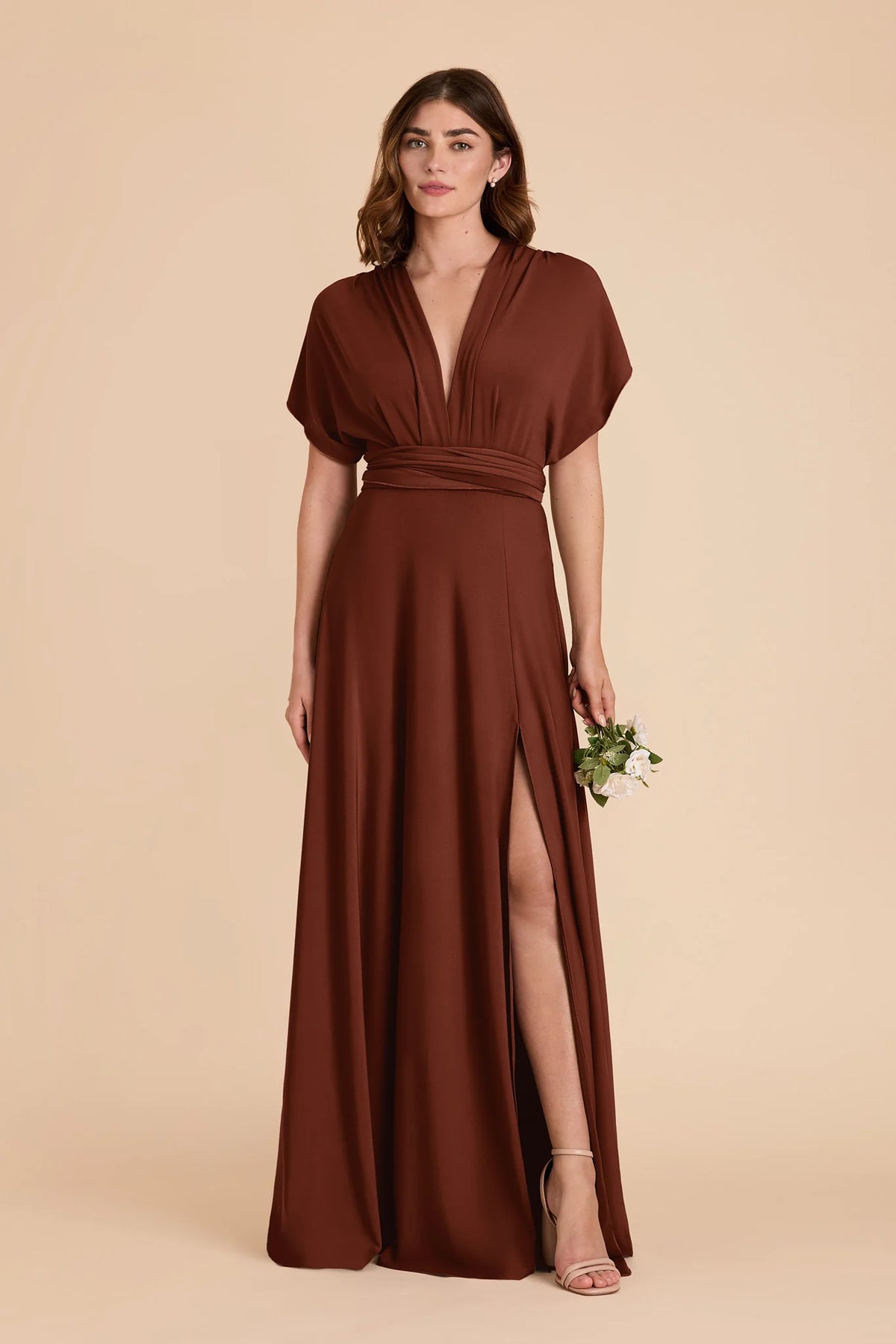 Evelina Cognac alternate view 2 bridesmaid dress