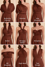 Evelina Cognac alternate view 3 bridesmaid dress