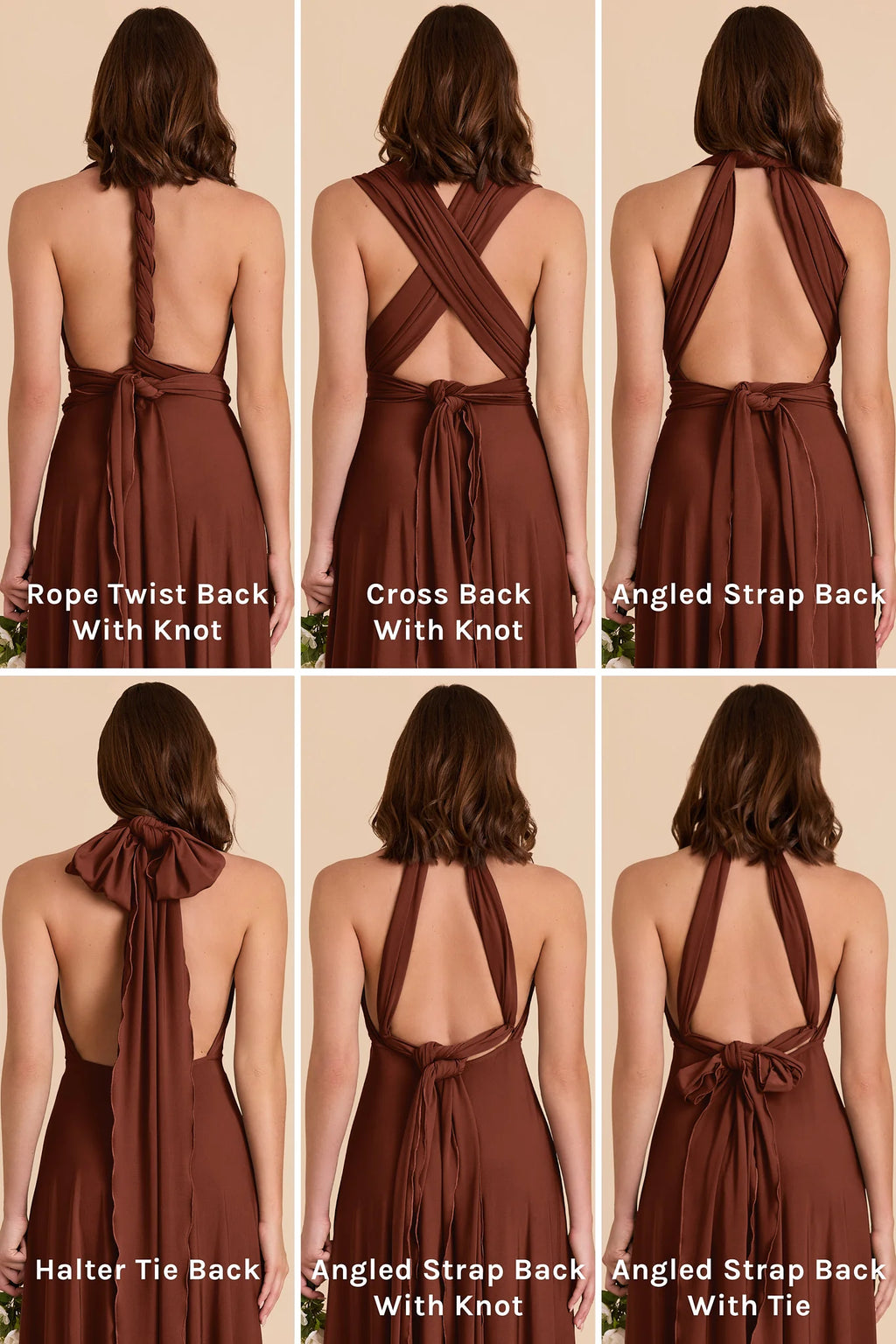 Evelina Cognac alternate view 5 bridesmaid dress