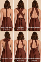 Evelina Cognac alternate view 5 bridesmaid dress