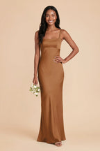 Noelle Copper front view bridesmaid dress