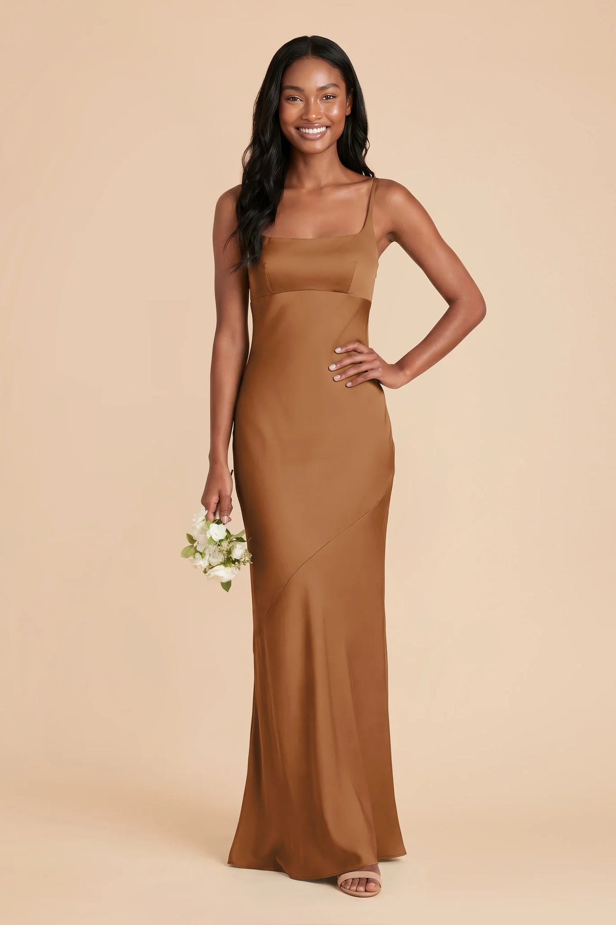 Noelle Copper front view bridesmaid dress
