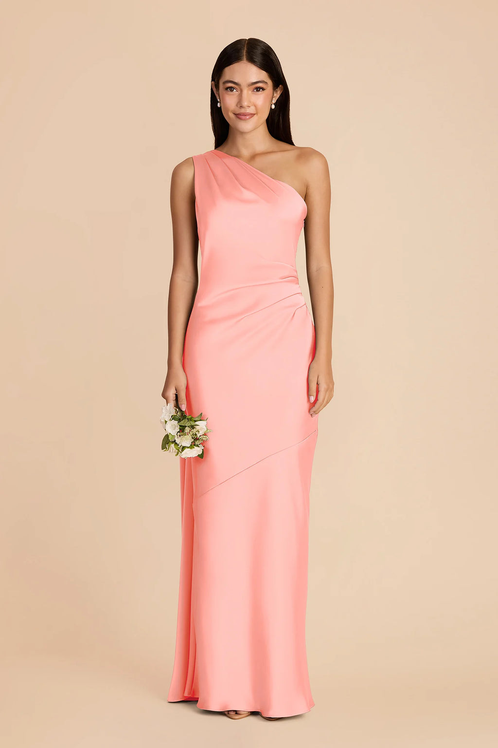 Ariadne Coral Pink alternate view 2 bridesmaid dress
