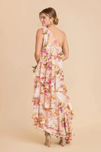 Marisol Coral Sunset Peonies alternate view 1 bridesmaid dress