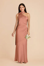 Ariadne Desert Rose front view bridesmaid dress