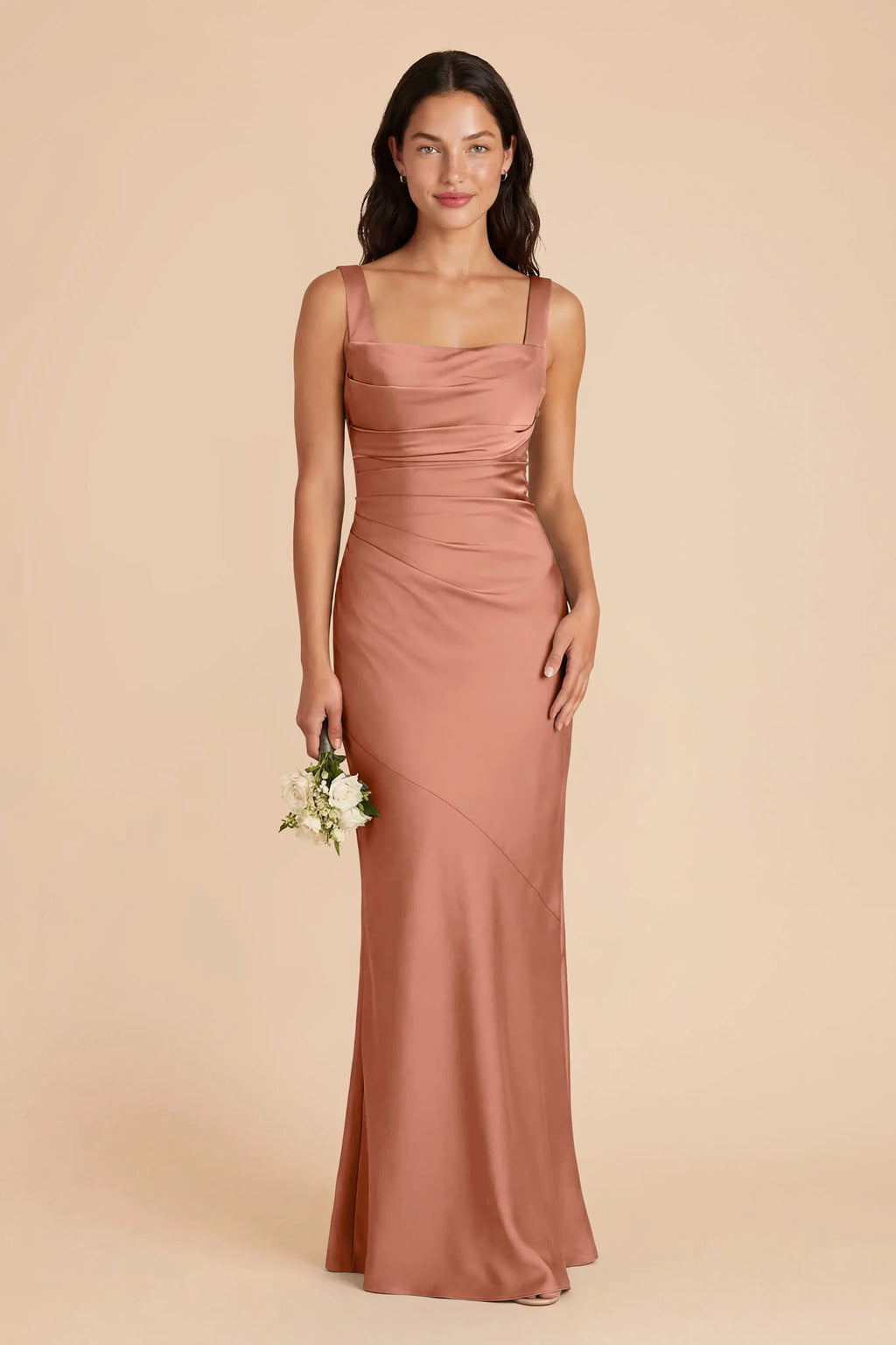 Colette Desert Rose front view bridesmaid dress