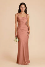 Colette Desert Rose front view bridesmaid dress