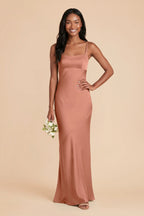 Noelle Desert Rose front view bridesmaid dress