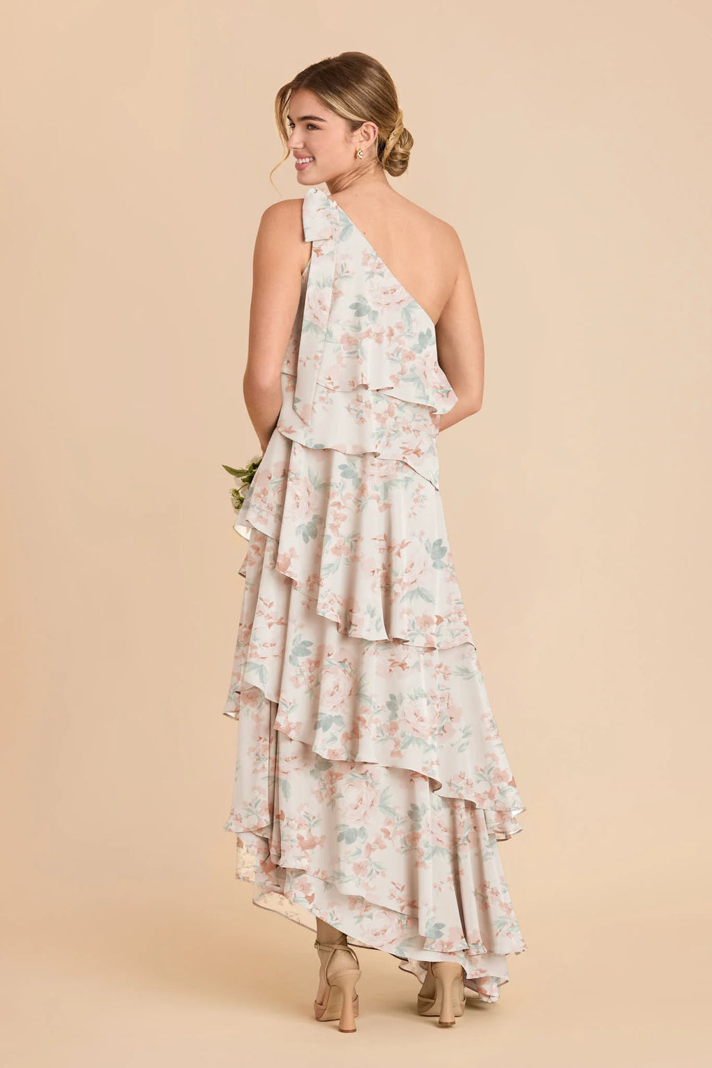 Marisol Dusty Apricot Peonies alternate view 1 bridesmaid dress