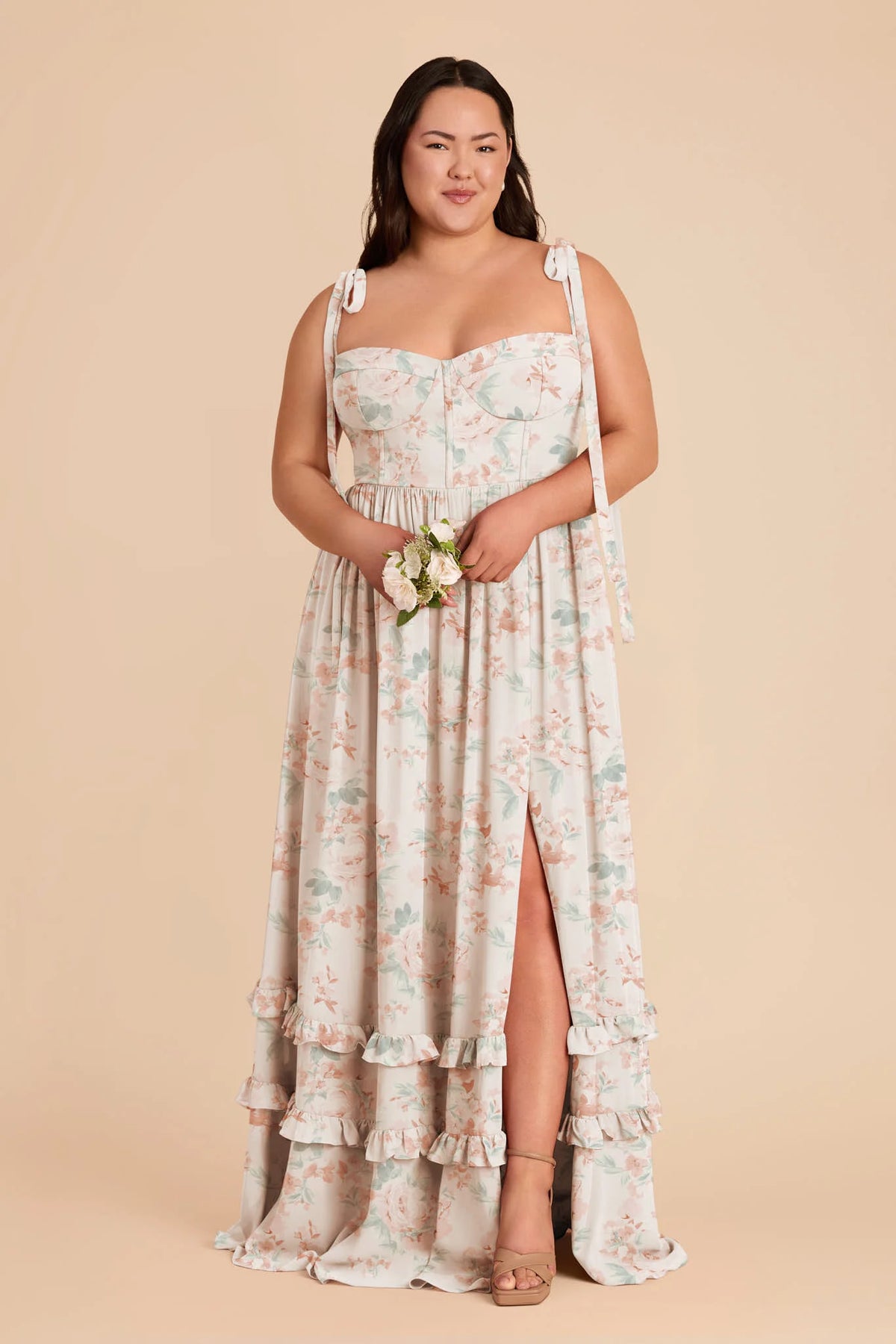 Daphne Dusty Apricot Peonies alternate view 1 bridesmaid dress