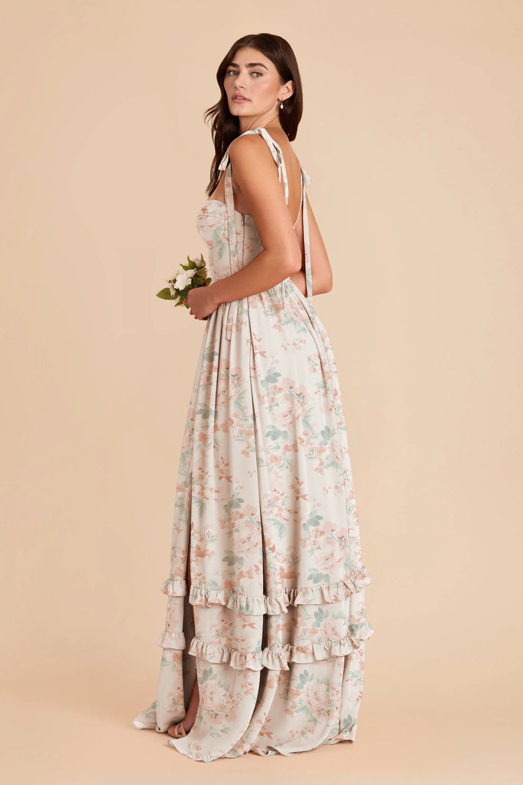 Daphne Dusty Apricot Peonies alternate view 2 bridesmaid dress