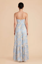 Aveline Dusty Blue Blush back view bridesmaid dress