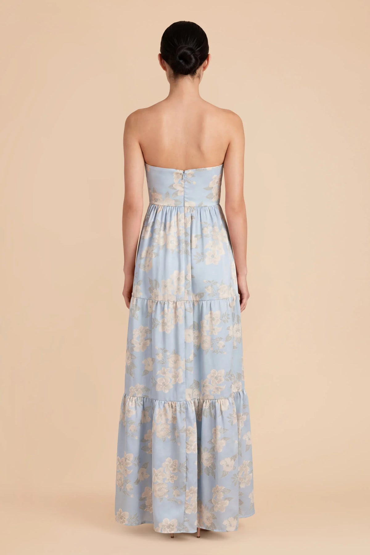 Aveline Dusty Blue Blush back view bridesmaid dress