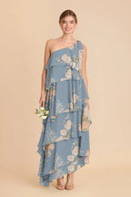Marisol Dusty Blue Romantic Bouquet front view bridesmaid dress