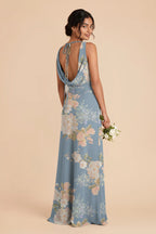 Odette Dusty Blue Romantic Bouquet alternate view 1 bridesmaid dress