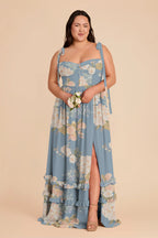 Daphne Dusty Blue Romantic Bouquet alternate view 1 bridesmaid dress