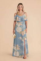 Genevieve Dusty Blue Romantic Bouquet alternate view 3 bridesmaid dress