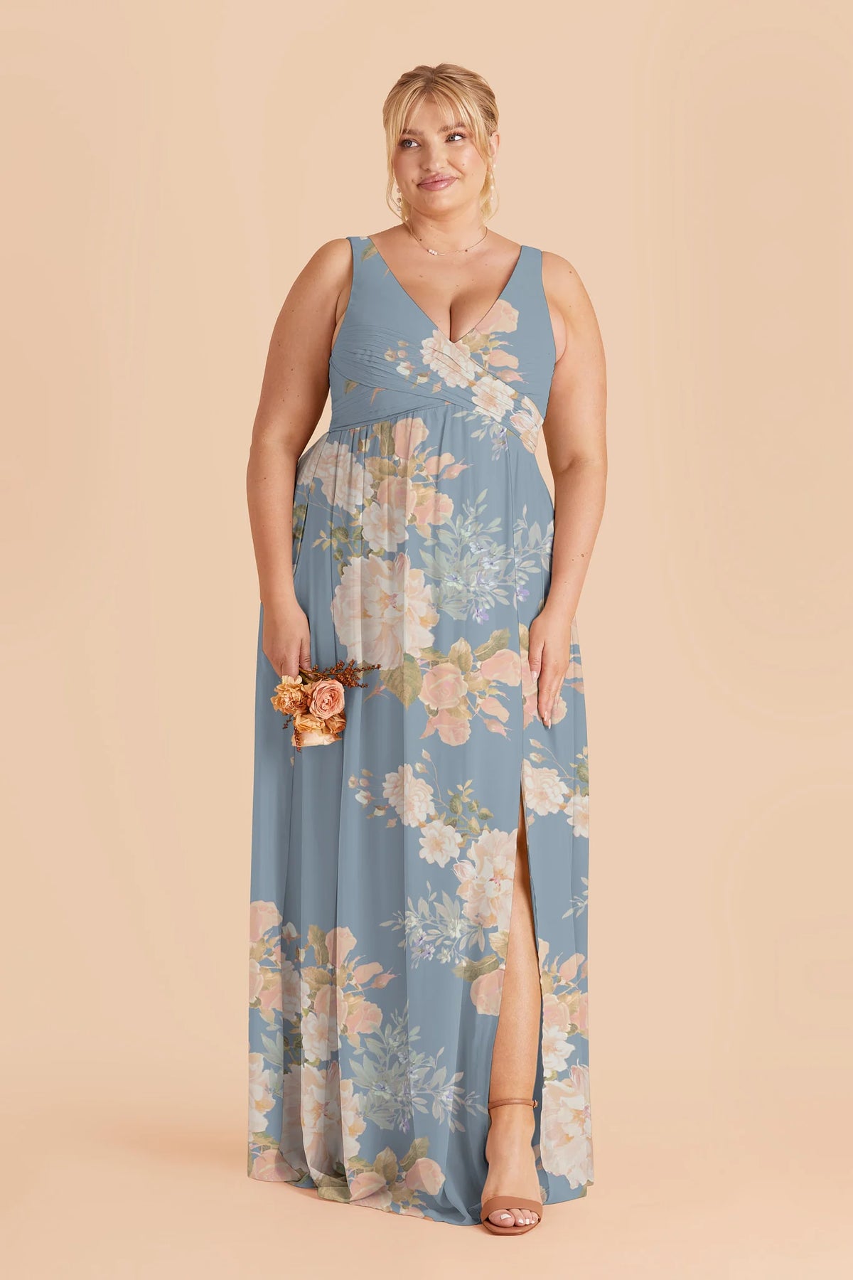 Annelise Dusty Blue Romantic Bouquet alternate view 1 bridesmaid dress