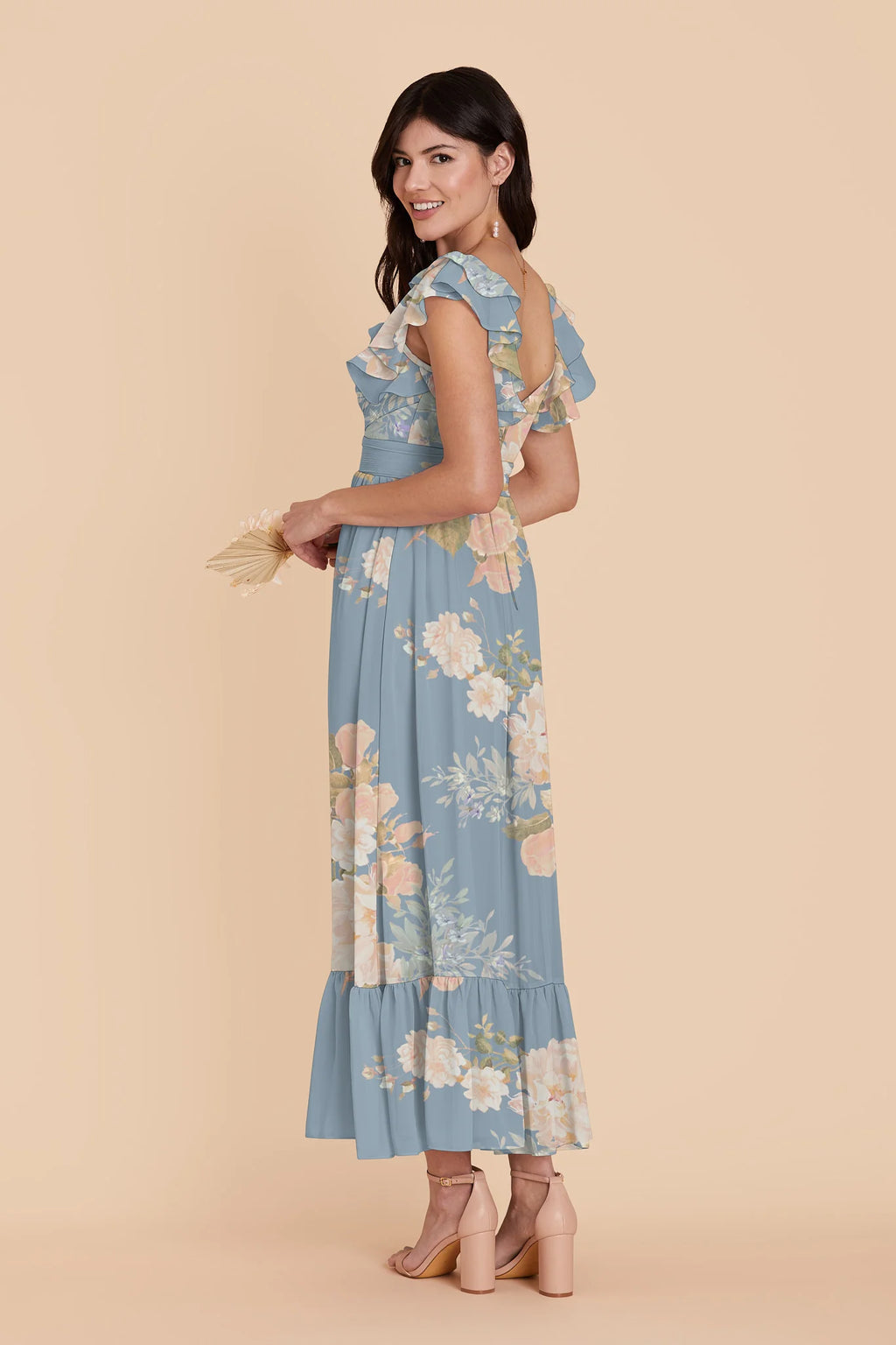 Talia Dusty Blue Romantic Bouquet alternate view 1 bridesmaid dress