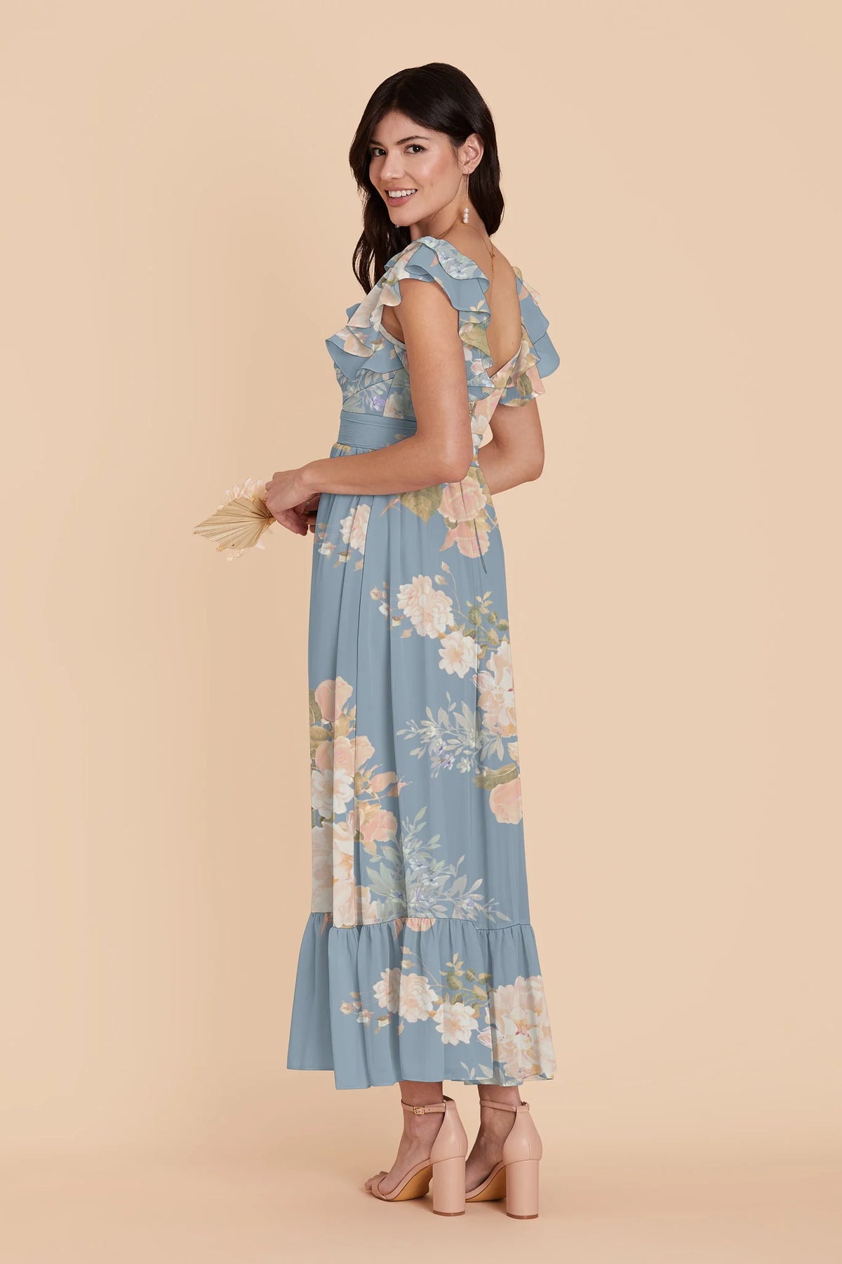 Talia Dusty Blue Romantic Bouquet alternate view 1 bridesmaid dress