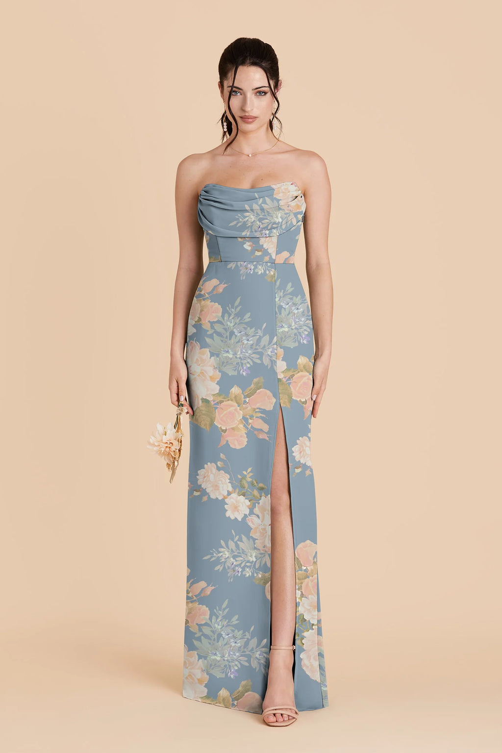 Odessa Dusty Blue Romantic Bouquet alternate view 1 bridesmaid dress