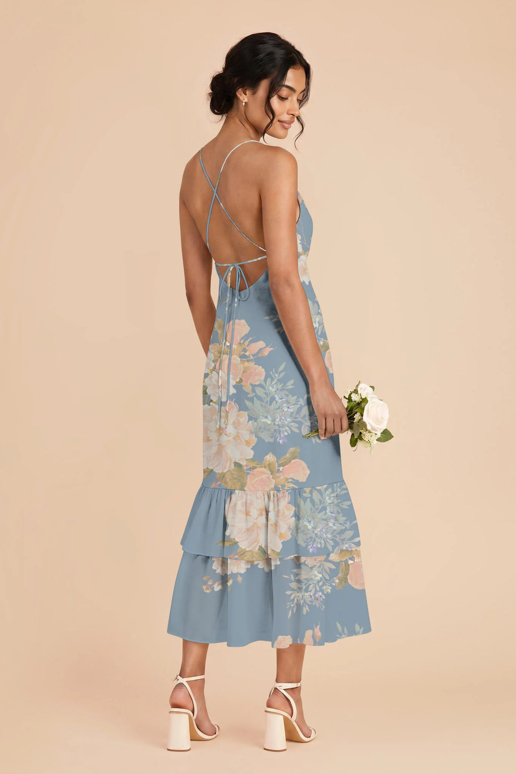Liora Dusty Blue Romantic Bouquet alternate view 1 bridesmaid dress