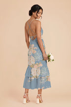 Liora Dusty Blue Romantic Bouquet alternate view 1 bridesmaid dress