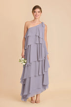 Marisol Dusty Lilac front view bridesmaid dress