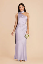 Ariadne Dusty Lilac front view bridesmaid dress