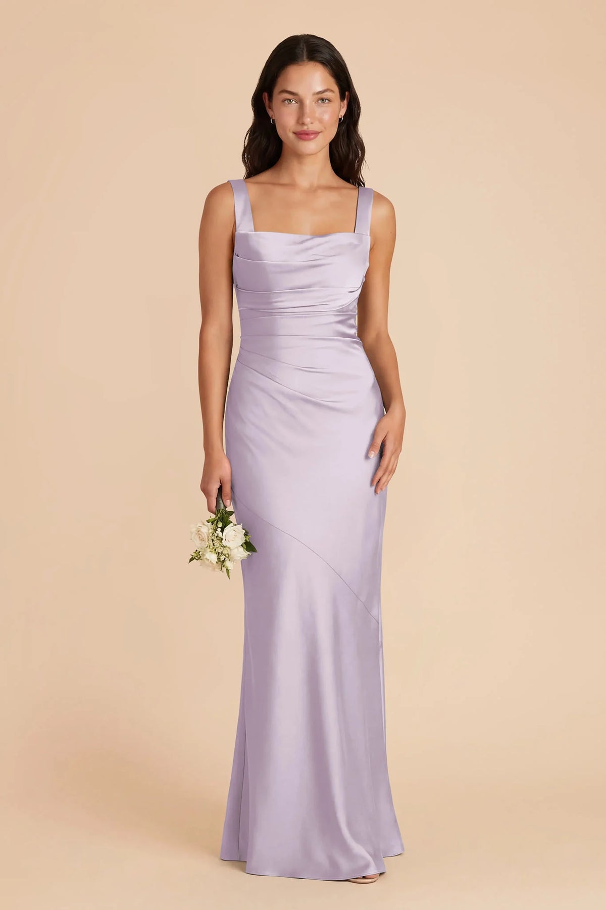Colette Dusty Lilac front view bridesmaid dress