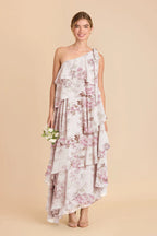 Marisol Dusty Pink Peonies front view bridesmaid dress