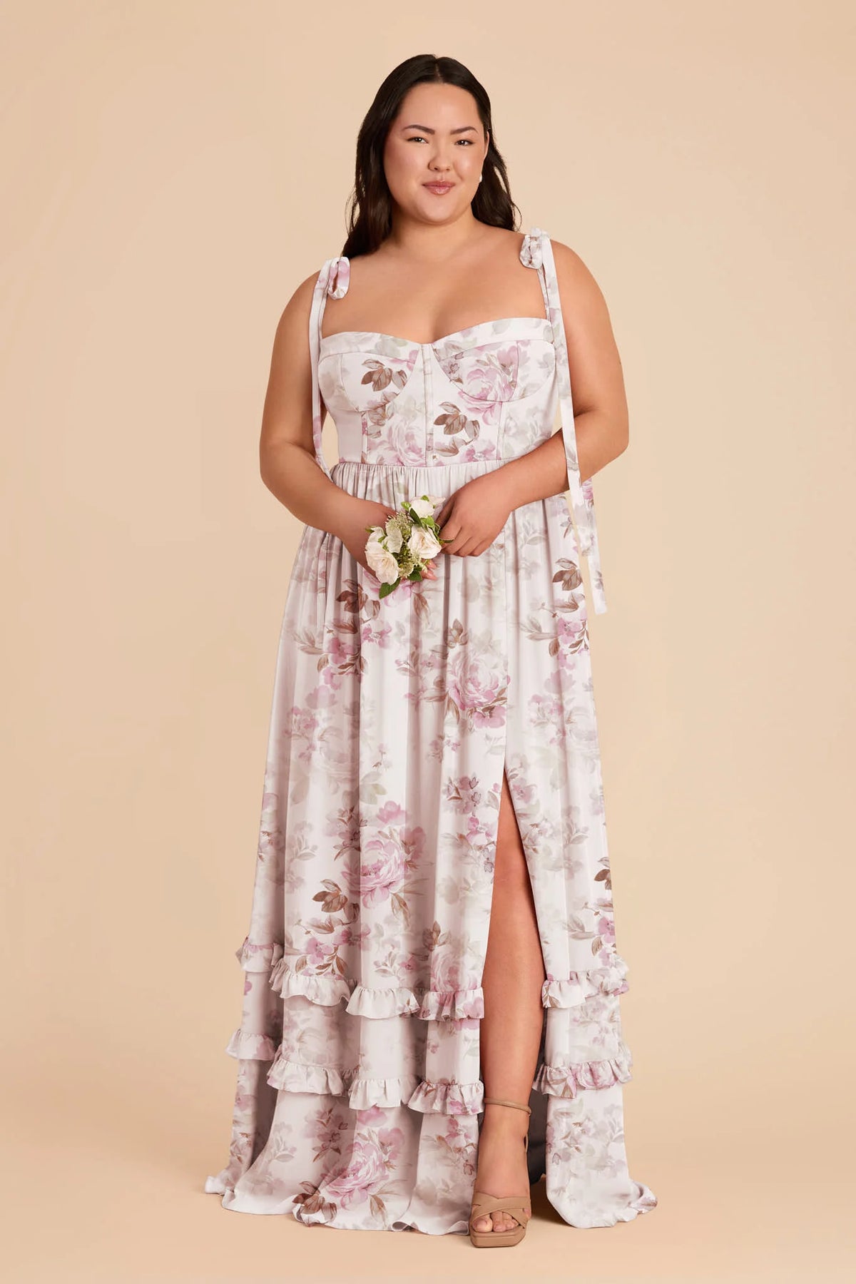 Daphne Dusty Pink Peonies alternate view 1 bridesmaid dress