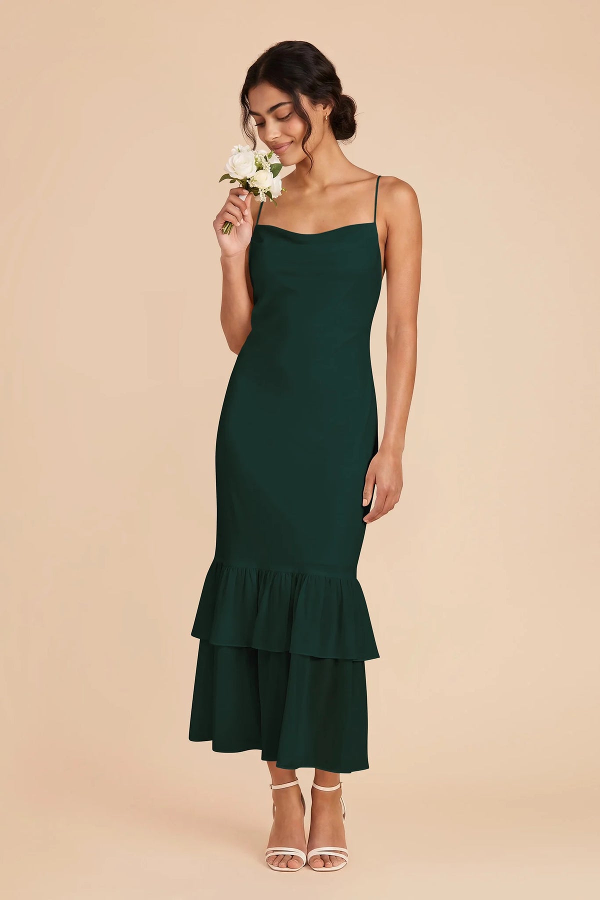Liora Emerald front view bridesmaid dress