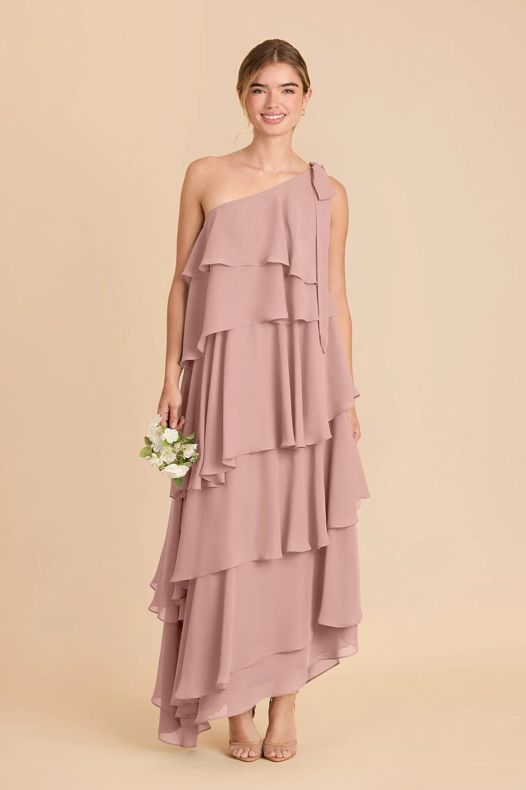 Marisol English Rose front view bridesmaid dress